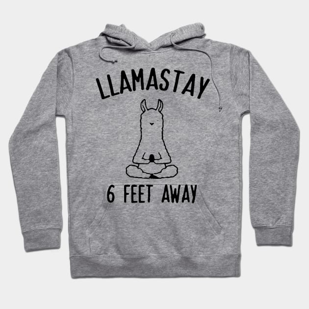 Llama Stay 6 Feet Away Hoodie by skgraphicart89